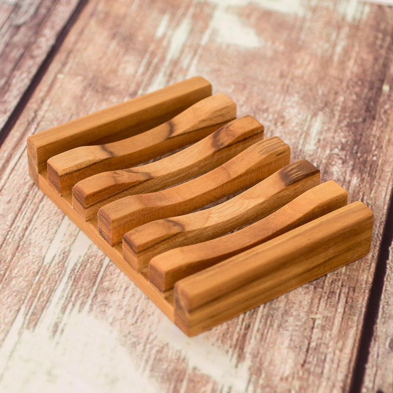Union Rustic Handmade Serenity Teak Soap Dish