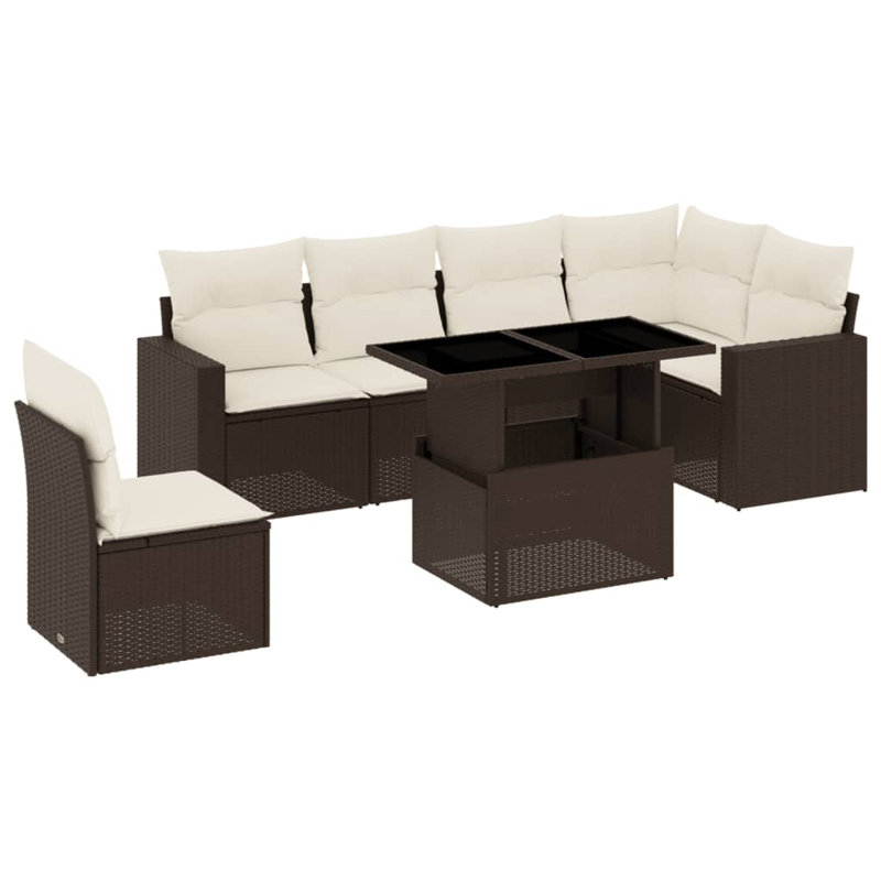 Ensemble de canapé de jardin Vidaxl - brun