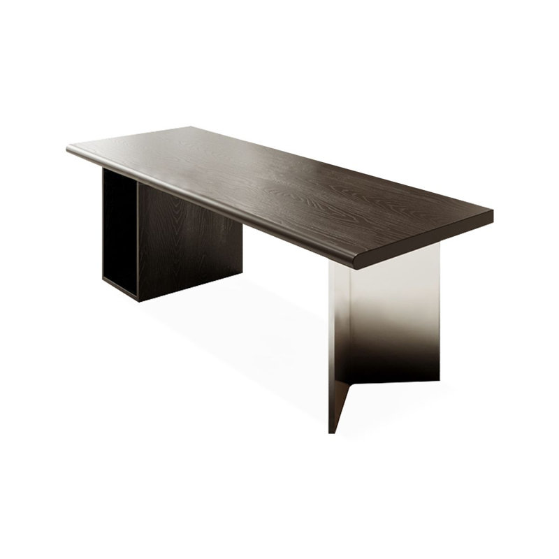 Bureau rectangulaire en bois massif, H 29,53 po x l 62,99 po x P 23,62 po, Retour à gauche