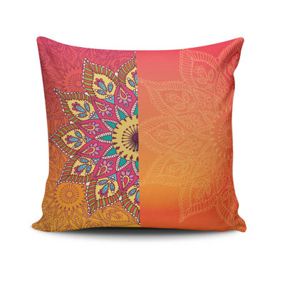 Coussin décoratif, 17,0 x 17,0 pouces, 50% coton / 50% polyester, lavable à la machine, repassable, rembourrage en silicone, fermeture à glissière dissimulée | Coussin décoratif doux et élégant pour le salon, la chambre à coucher et le bureau