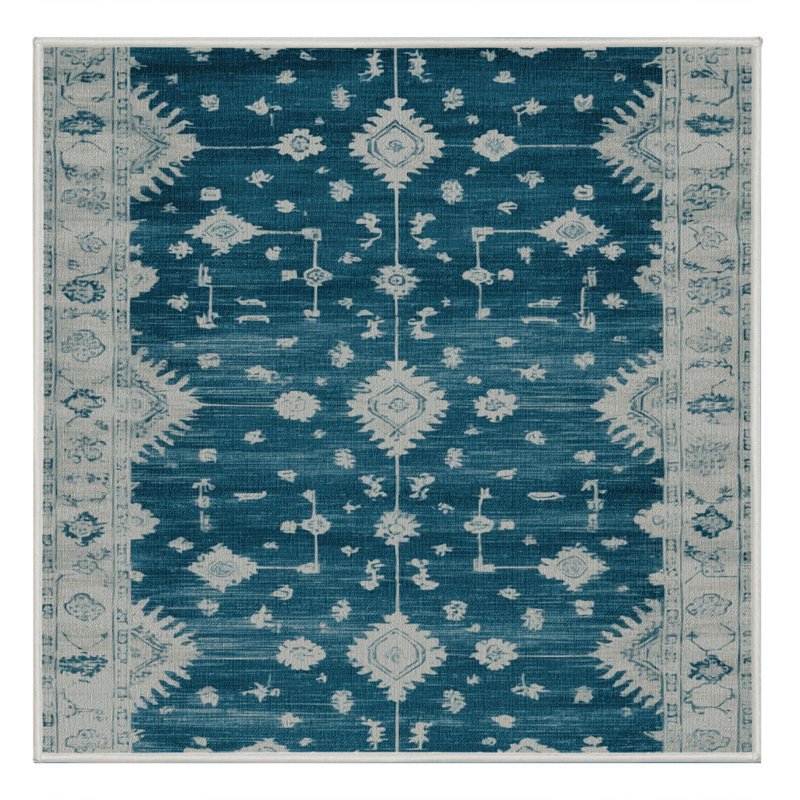 Tapis vert lavé à la machine, Carré 8 pi