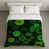 Motif floral noir / vert