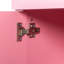Station de coiffage rose moderne et noire avec rangement, tiroirs et armoire à plusieurs couches - meuble-lavabo peu encombrant-115359248