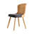 Orchard Hill Linen/Faux Leather Upholstered Dining Side Chair with Wooden Legs-946150265
