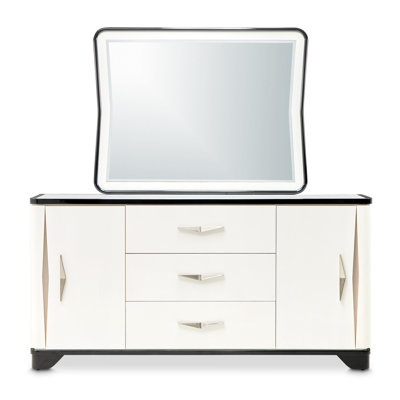 Tuxedo Sideboard With Mirror - Piano Keyboard
