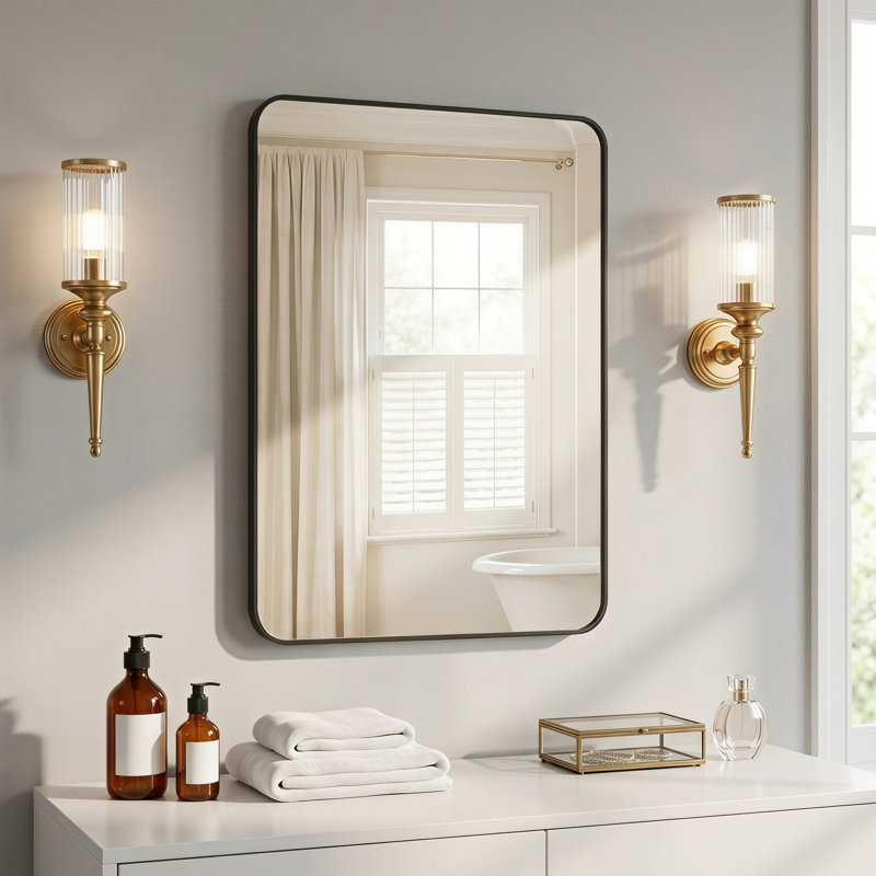 Miroir de salle de bain, 20''×28'', Noir
