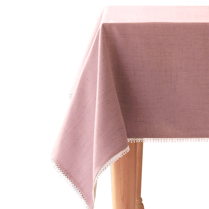 Lenox French Perle Solid Tablecloth, 60"X102" Rectangle, Blush