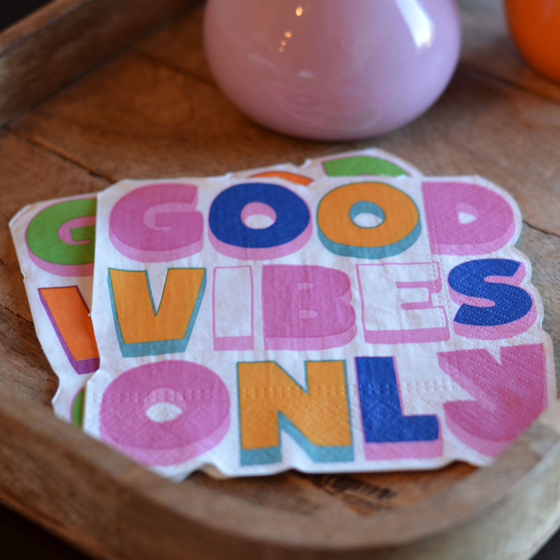 40 Count Good Vibes Party Napkins