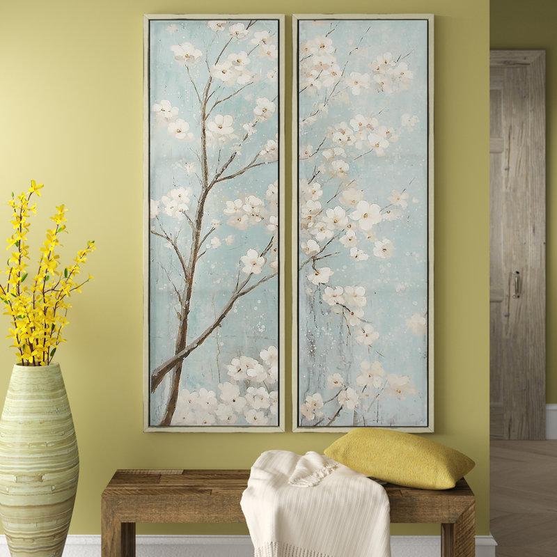 Fleurs - ensemble de 2 reproductions sur toile