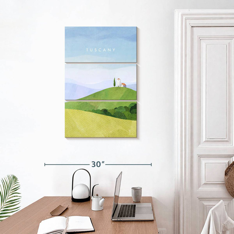 Affiche de voyage rétro Nicci Tuscany, H 32 po x l 20 po