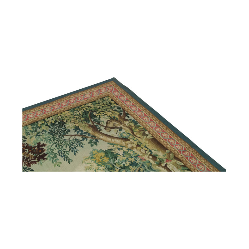 Hand-Knotted High-Quality Green/Caramel/Beige Area Rug