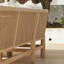 Wooden Garden Corner Dining Sofa Set with 2 Sand Cushioned Chairs-832768074