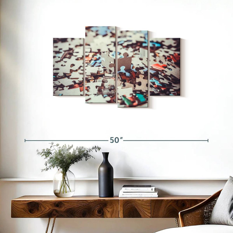Senne Solving A Puzzle, 22" H x 36" W