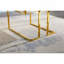 Ensemble de 2 chaises de salle à manger en lin Modern, conception capitonnée et base en acier inoxydable-416599155-416599153