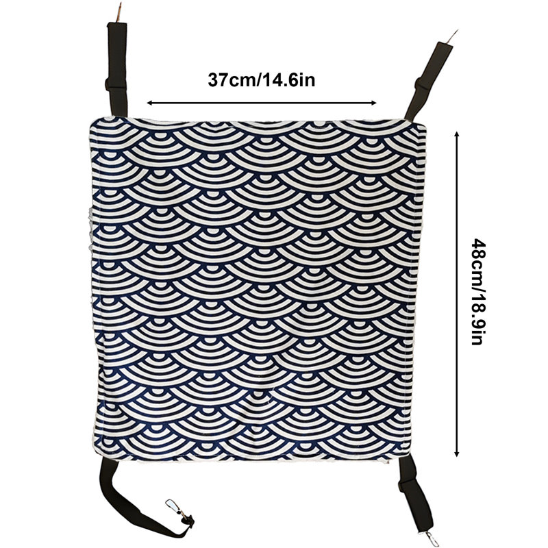 Hamac souple ajustable réversible pour animal 15x18.9x0.4in, Bleu