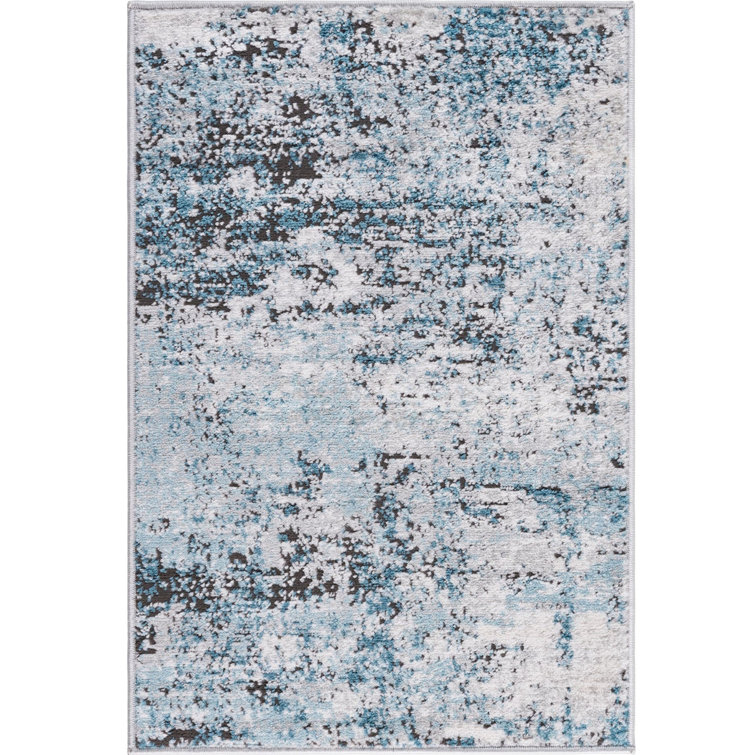 Tapis bleu / gris Sumiko