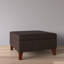 Banc / repose-pieds de rangement carré en cuir l 28 po Gallup-111721261