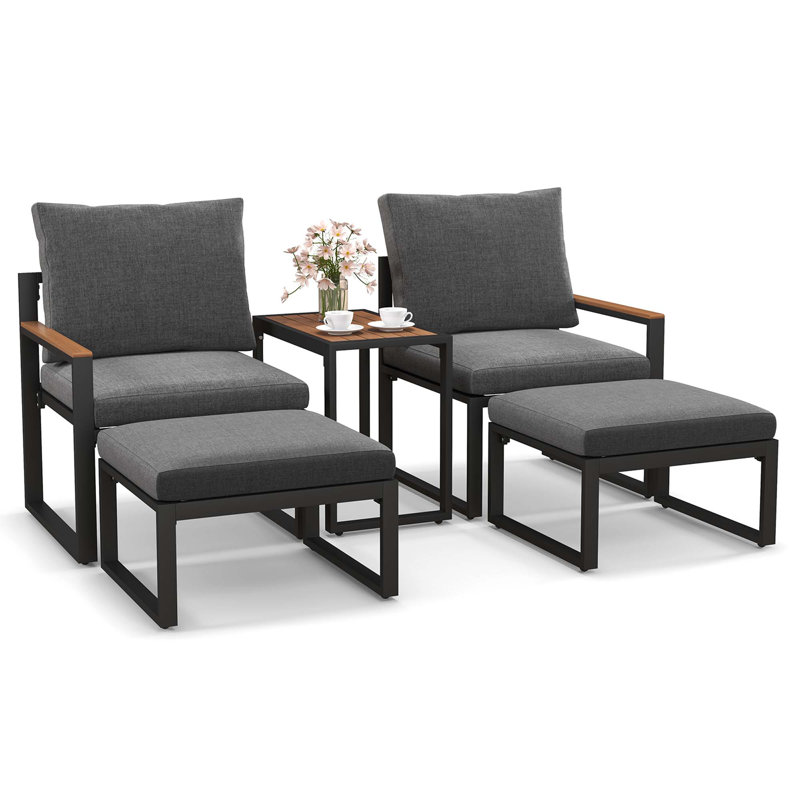 Casellas 2 - Person Patio Conversation Set with Cushions