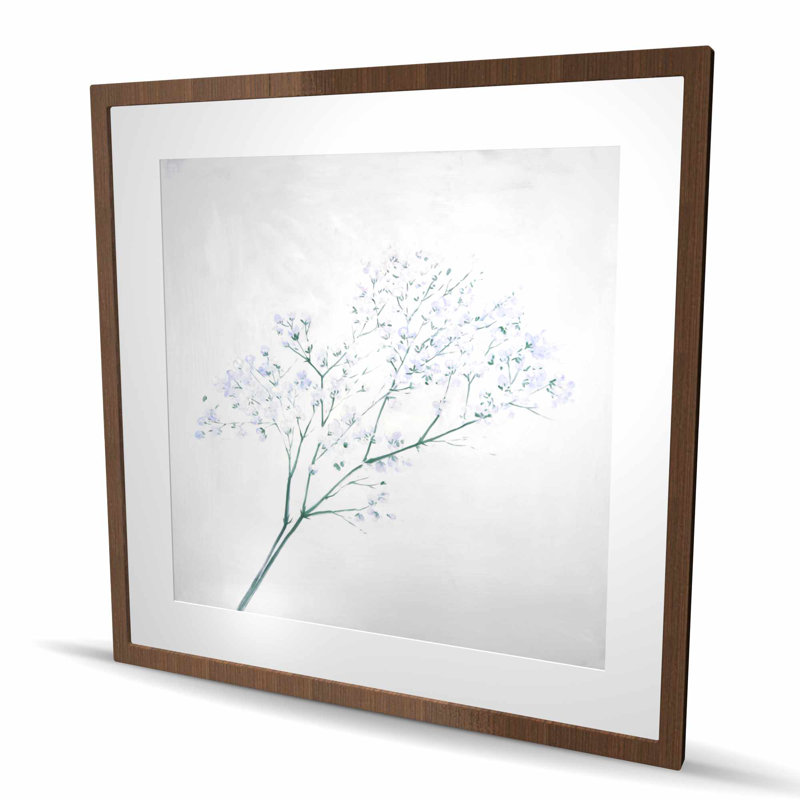 Bouquet de fleurs de bébé - Souffle encadrée, H 36 po x l 36 po, Brun