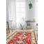 Tapis unique en laine noué à la main 5 pi x 6 pi 8 po nouvel âge en rouge / jaune Montserrath