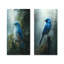 «Bluebird In The Forest Rain I», collection d'art mural 2 panneaux animaux-1054388008-1054388015