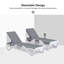L'ensemble de 3 chaises longues de patio comprend 2 chaises sans accoudoirs + 1 table d'appoint à l'extérieur en aluminium et plastique-335776188