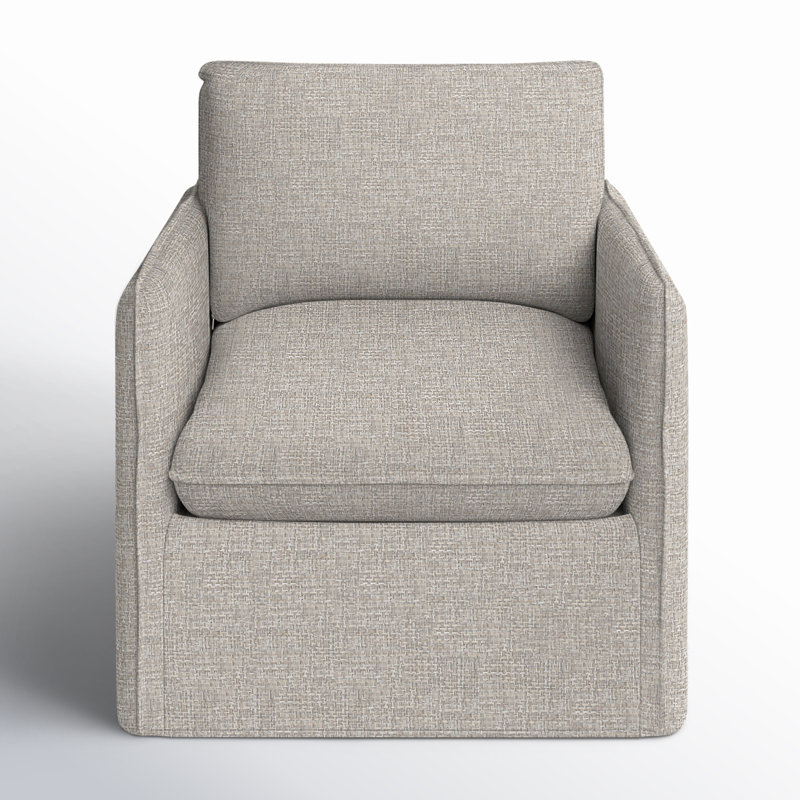 Bellatrix Slipcovered Armchair, Drusky Ivory Sustain® Basketweave