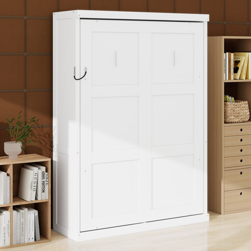 Lit escamotable peu encombrant, se plie parfaitement dans une armoire pour un usage quotidien, Simple, Blanc
