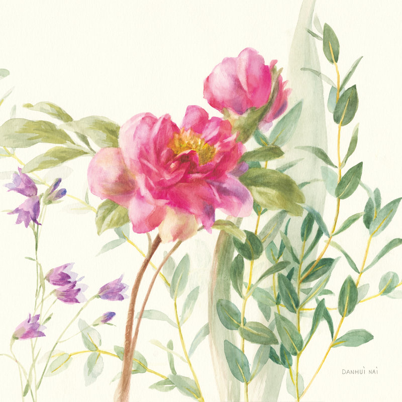 Flourish I by Danhui Nai - No Frame Painting on Canvas, 61cm H x 91cm W