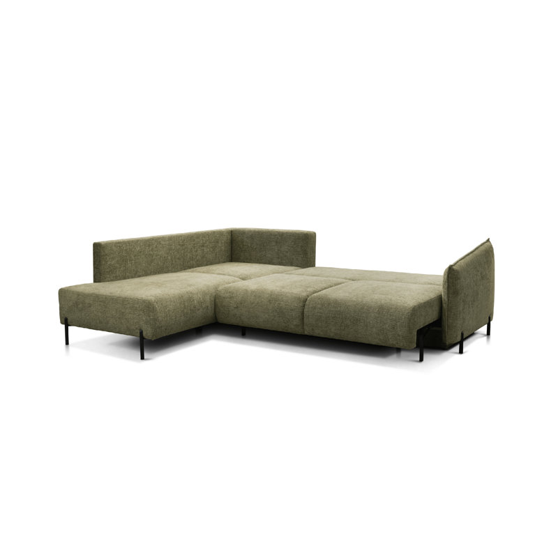 Marcella Green Left Side Sectional With Bed, Left Hand Facing