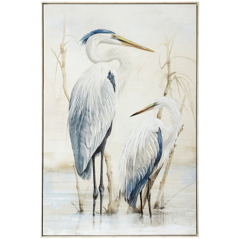 Art mural encadré à la main Southern Egret I - 32 po x 48 po