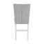 Ensemble de 2 chaises à hauteur de comptoir rembourrées en velours gris et blanc ultrabrillant