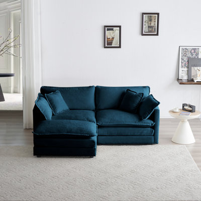 Canapé modulaire surdimensionné en L avec repose-pieds réversible Free Combination Comfy Upholstery