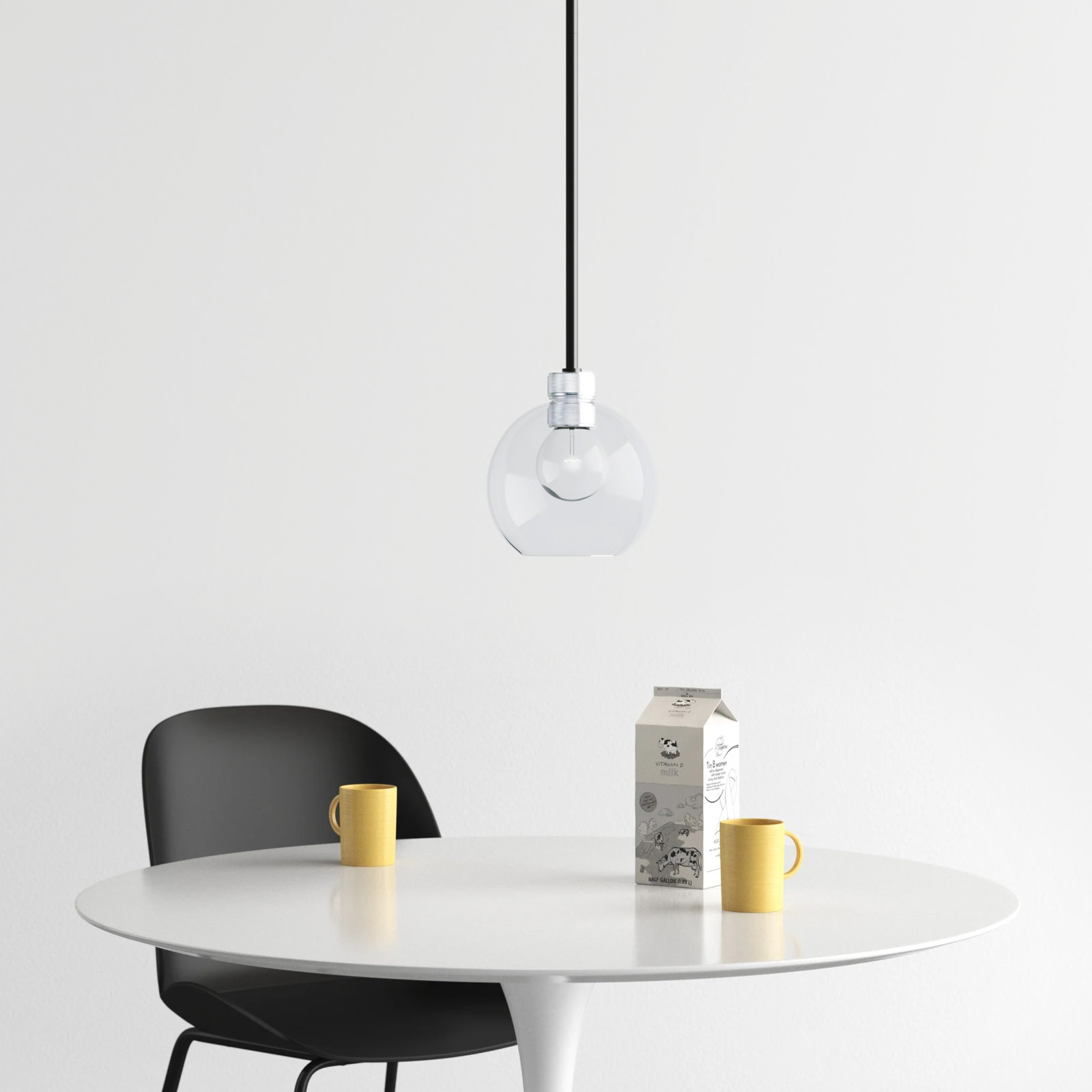Davian Single Light Glass Dimmable Pendant