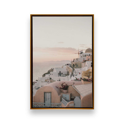 «Sunset Over Santorini», reproduction sur toile