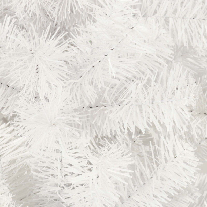 Arbre de Noël artificiel blanc 7,5 pi avec base en métal pliable