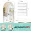 Aishwarya Vintage Arched Bathroom Mirror Cabinet 40x80cm, 4 Shelf