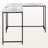 Austin White Corner L Shape Computer Desk with Black Metal Leg, 29.89" H X 57.96" W X 43.77" D