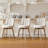 Counter Height Bar Stools,Swivel Bar Stools with Backs,Barstools Set of 3,26'' Solid Wood Legs,Thick Seat Upholstered Linen Fabric Counter Height Stools in Beige-561353370-561896829