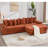 Modular L Shaped Sofa, Sectional Couch With A Movable Footstool-1703633098
