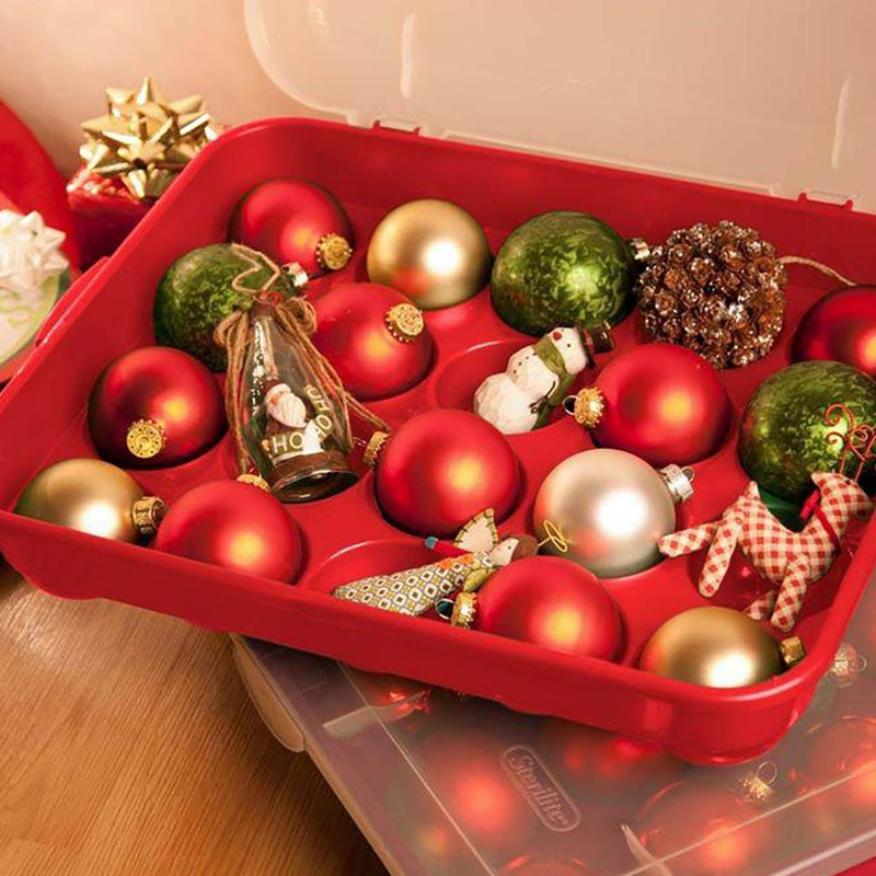 4" H x 17.38" W x 21.63" D Christmas Storage Set