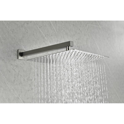Pomme de douche à fixation murale 10 pouces, pluie, acier inoxydable 304