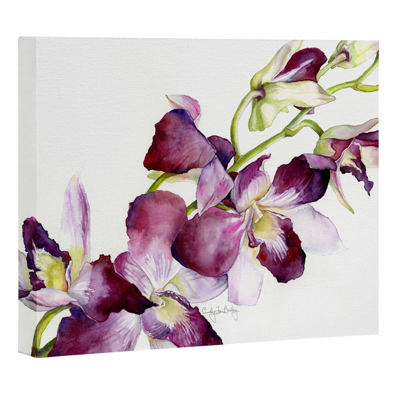 « radiant orchidées », impression, Toile tendue, H 24 po x l 30 po x P 2 po, Pas de tapis