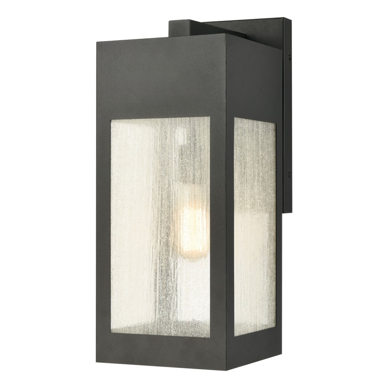 Applique murale d'extérieur 1 lumière de 20 po de hauteur Angus - Gris anthracite, Gris