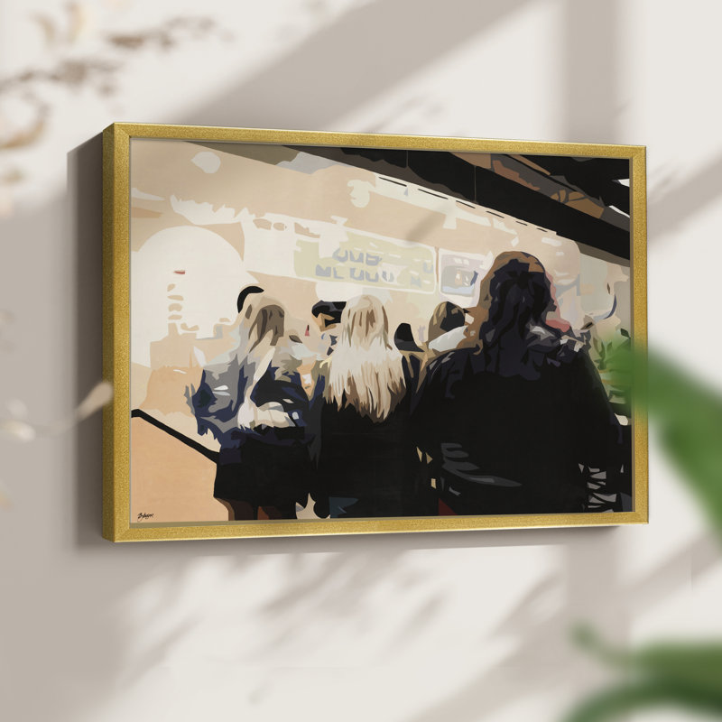 Late Night Queue -Framed Print - Restickable, 8" H x 10" W