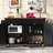 Kitchen Island With Drop Leaf, Power Supply, Spice Rack, Rolling Wheels, 53.5''w X 28.59''d 36.5''h, Black For Home And Large Storage, Cart, 53.5'' 28.59'' 36.5'-2103941232
