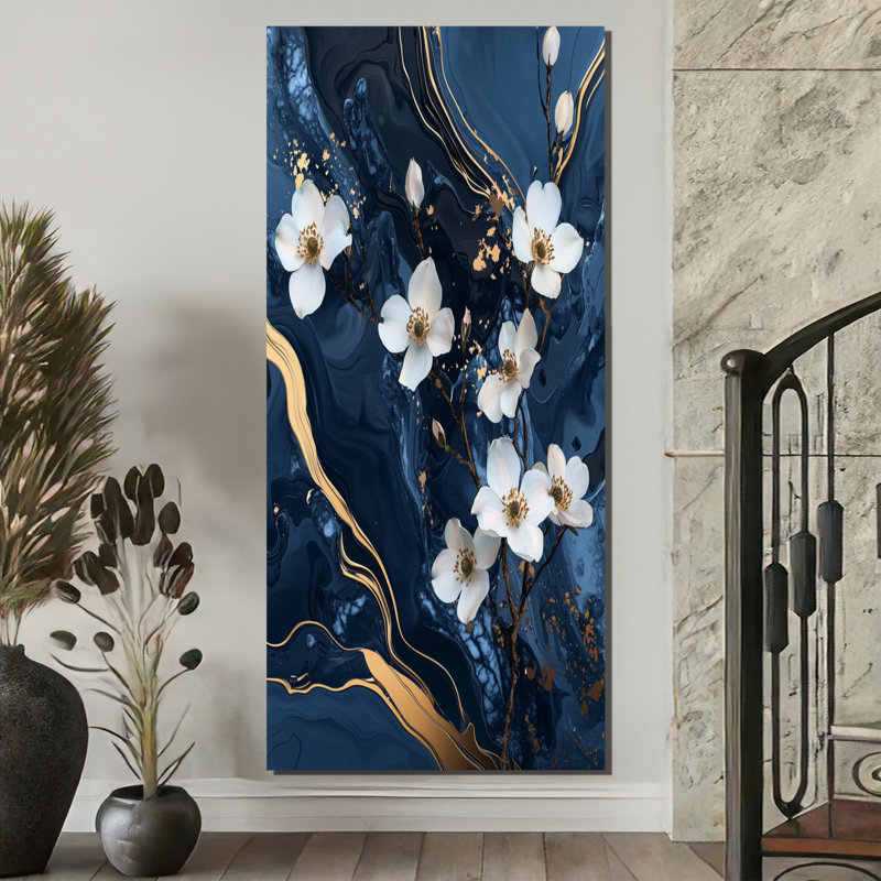 Cornouiller doré Kneeland Fantasy III - cornouiller, art mural, H 60 po x l 28 po, Toile tendue, Ne s’applique pas