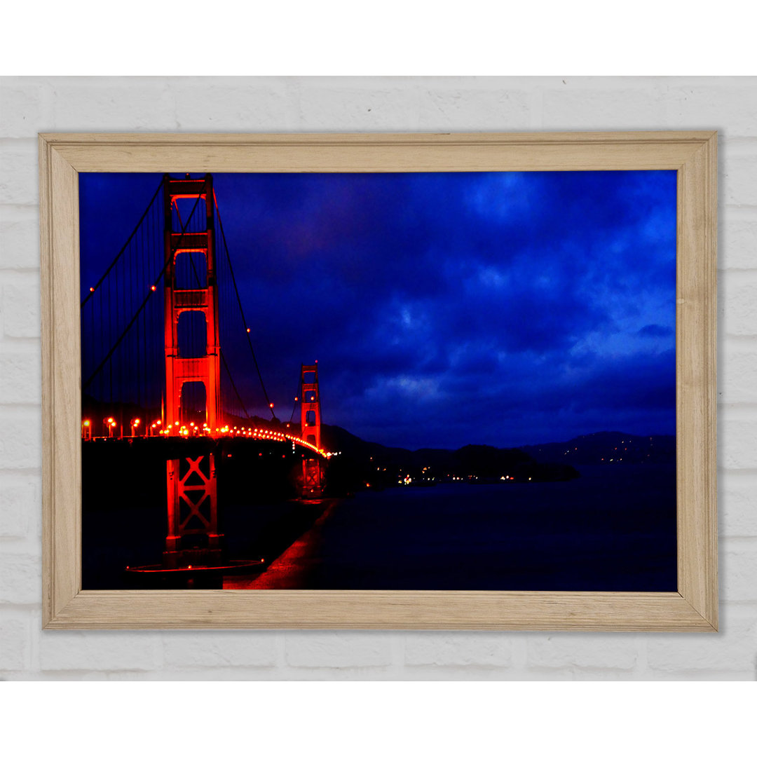 Golden Gate Bridge Rote Lichter - Druck