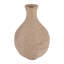 Vase décoratif en fer tressé pour la décoration intérieure - Grand vase sculptural pour centre de table et décoration de salon - Brun et beige