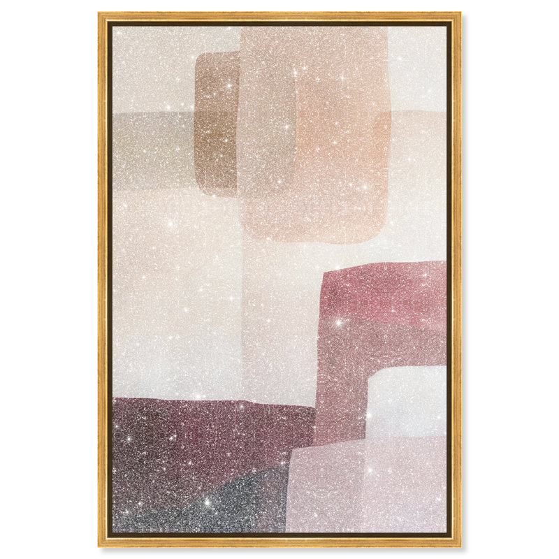 Ruby Dreams I Canvas Abstract Print by Oliver Gal, Black Frame, 10 x 15, 16"H x 11"W, Gold Frame